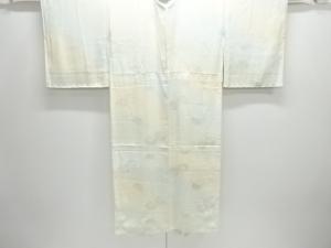芝草に雪輪・草花模様織出し長襦袢